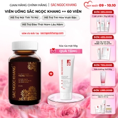 Viên Uống Mờ Nám, Hạn Chế Lão Hóa, Khỏe Đẹp Da Sắc Ngọc Khang++ Hộp 60 Viên (Tặng kèm Sữa rửa mặt thảo dược 50g)