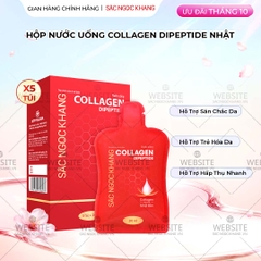 Nước Uống Collagen Dipeptide Mờ Nếp Nhăn - Dưỡng Ẩm Mịn Da Sắc Ngọc Khang Hộp 5 gói x 20ml