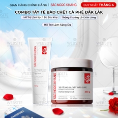 Combo Tẩy Tế Bào Chết Toàn Thân Và Da Mặt Sắc Ngọc Khang (Tẩy Tế Bào Chết Body 200g, Tẩy Tế Bào Chết Da Mặt 120g)