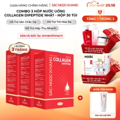 Combo 3 Hộp Nước Uống Collagen Dipeptide Mờ Nếp Nhăn - Dưỡng Ẩm Mịn Sắc Ngọc Khang