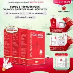 Combo 3 Hộp Nước Uống Collagen Dipeptide Mờ Nếp Nhăn - Dưỡng Ẩm Mịn Sắc Ngọc Khang