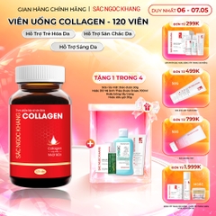 Viên Uống Collagen Dipeptide Hỗ Trợ Mờ Nếp Nhăn, Dưỡng Da Ẩm Mịn Sắc Ngọc Khang 120 viên