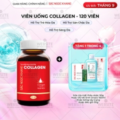 Viên Uống Collagen Dipeptide Hỗ Trợ Mờ Nếp Nhăn, Dưỡng Da Ẩm Mịn Sắc Ngọc Khang 120 viên