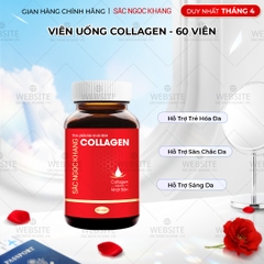 Viên Uống Collagen Dipeptide Hỗ Trợ Làm Mờ Nếp Nhăn - Dưỡng Ẩm Mịn Da Sắc Ngọc Khang hộp 60 viên