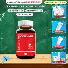 Viên Uống Collagen Dipeptide Hỗ Trợ Làm Mờ Nếp Nhăn - Dưỡng Ẩm Mịn Da Sắc Ngọc Khang hộp 60 viên