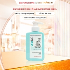 Dung Dịch Vệ Sinh Thảo Dược Orasic Dưỡng Hồng Sắc Ngọc Khang (Herbal Intimate Wash) 200ml