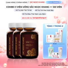 Combo 3 Viên Uống Mờ Nám, Hạn Chế Lão Hóa, Khỏe Đẹp Da Sắc Ngọc Khang++ 120v - Liệu trình 3 tháng