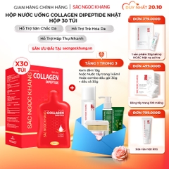 Nước Uống Collagen Dipeptide Mờ Nếp Nhăn - Dưỡng Ẩm Mịn Da Sắc Ngọc Khang (Hộp 30 túi x 20 ml)