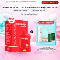 Nước Uống Collagen Dipeptide Hỗ Trợ Làm Mờ Nếp Nhăn - Dưỡng Ẩm Mịn Da Sắc Ngọc Khang (Hộp 30 túi x 20 ml)
