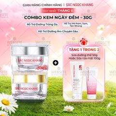 Combo Dưỡng Da Ngày Và Đêm Sắc Ngọc Khang (Kem Dưỡng Da Ban Đêm 30g và Kem Dưỡng Da Ban Ngày 5in1 30g)