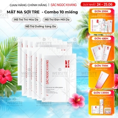 Set 10 Mặt Nạ sợi tre dưỡng trắng mịn da Sắc Ngọc Khang 25g/miếng