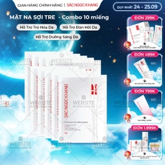 Set 10 Mặt Nạ sợi tre dưỡng trắng mịn da Sắc Ngọc Khang 23g/miếng