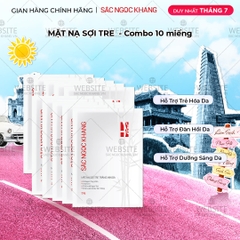 Set 10 Mặt Nạ sợi tre dưỡng trắng mịn da Sắc Ngọc Khang 25g/miếng