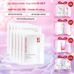 Set 10 Mặt Nạ sợi tre dưỡng trắng mịn da Sắc Ngọc Khang 25g/miếng
