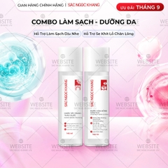 Combo Nước hoa hồng thảo dược Sắc Ngọc Khang 145ml + Nước tẩy trang thảo dược Sắc Ngọc Khang 145ml