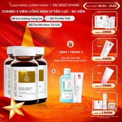 Combo 3 Hộp Viên Uống Vi Tảo Lục Sắc Ngọc Khang Đào Thải Nám 60 viên/hộp