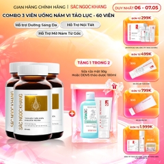 Combo 3 Hộp Viên Uống Vi Tảo Lục Sắc Ngọc Khang Đào Thải Nám 60 viên/hộp