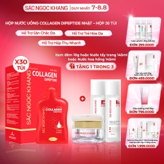 Nước Uống Collagen Dipeptide Mờ Nếp Nhăn - Dưỡng Ẩm Mịn Da Sắc Ngọc Khang (Hộp 30 túi x 20 ml)