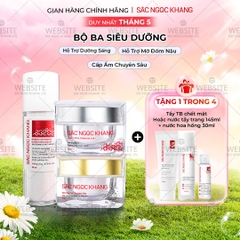 Bộ Kem Dưỡng Ngày/Đêm + Serum Trắng Bật Tông Sắc Ngọc Khang (Serum Vitamin C 30ml + Kem Ngày 30g + Kem Đêm 30g)