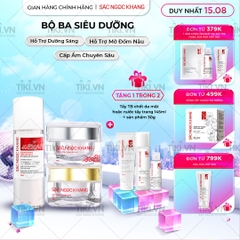 Bộ Kem Dưỡng Ngày/Đêm + Serum Trắng Bật Tông Sắc Ngọc Khang (Serum Vitamin C 30ml + Kem Ngày 30g + Kem Đêm 30g)