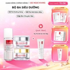 Bộ Kem Dưỡng Ngày/Đêm + Serum Trắng Bật Tông Sắc Ngọc Khang (Serum Vitamin C 30ml + Kem Ngày 30g + Kem Đêm 30g)