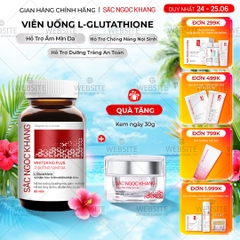 Viên Uống Glutathione Dưỡng Trắng Da Vượt Trội 60 viên (Tặng Kem Ngày fullsize)