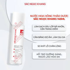Nước Hoa Hồng Thảo Dược Sắc Ngọc Khang 145ml (Herbal Toner)