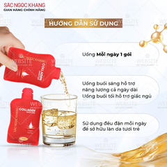 Nước Uống Collagen Dipeptide Hỗ Trợ Làm Mờ Nếp Nhăn - Dưỡng Ẩm Mịn Da Sắc Ngọc Khang (Hộp 30 túi x 20 ml)