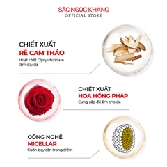 Combo Nước hoa hồng thảo dược Sắc Ngọc Khang 145ml + Nước tẩy trang thảo dược Sắc Ngọc Khang 145ml