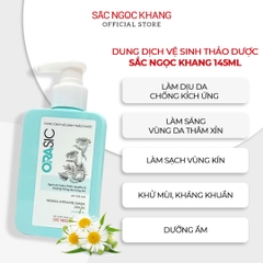 Dung Dịch Vệ Sinh Thảo Dược Orasic Dưỡng Hồng Sắc Ngọc Khang (Herbal Intimate Wash) 200ml