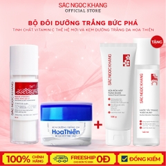 Combo Dưỡng Trắng Bức Phá 01 Kem Hoa Thiên 30g + 01 Serum Vitamin C 30ml