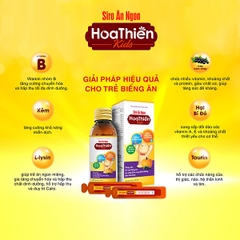 Siro ăn ngon Hoa Thiên chai 120ml giúp bé ăn ngon, hổ trợ phát triển trí não, tăng sức đề kháng của bé