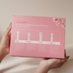 Combo Làm Sạch Da Chuyên Sâu Sắc Ngọc Khang (Sữa rửa mặt Thảo Dược 100g + Nước Hoa Hồng Thảo Dược 145ml + Nước Tẩy Trang Thảo Dược 145ml + Tẩy TBC 120g)