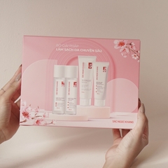Combo Làm Sạch Da Chuyên Sâu Sắc Ngọc Khang (Sữa rửa mặt Thảo Dược 100g + Nước Hoa Hồng Thảo Dược 145ml + Nước Tẩy Trang Thảo Dược 145ml + Tẩy TBC 120g)