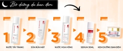 Combo Toàn Diện Mờ Nám, Đẹp Da Sắc Ngọc Khang: Nước tẩy trang 145ml, sữa rửa mặt 50g, nước hoa hồng 145ml, kem chống nắng 50g, kem dưỡng da ban đêm 10g, viên uống vi tảo lục 60v (phiên bản thường)
