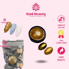 Tráng gương nail màu vàng bạc siêu sáng