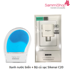 Combo Kèm sạc Màu Xanh Blue Máy rửa mặt Bibury