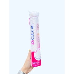 Mẫu mới - Bông tẩy trang Cleanic 100% Cotton tự nhiên Soft and Comfort Pads 150 / 133 / 80 miếng