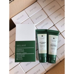 Set 2 chai gội xả gừng mini xanh bé Weilaiya  20ml