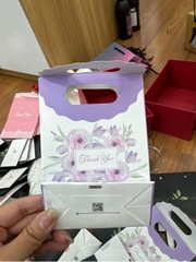 Túi gấp mini hoa tím