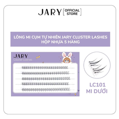 Lông mi cụm tự nhiên Jary hộp nhựa 5 hàng - LC101 Mi dưới