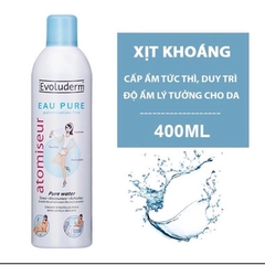 Xịt khoáng Evoluderm dưỡng ẩm cấp nước - làm dịu da cấp tốc  - xịt khoáng evoluderm 400ml - 150ml
