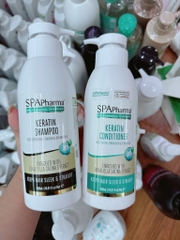 (Không vỏ) Set gội xả trắng Spa Pharma Keratin Salt-Free không muối phục hồi như salon SpaPharma 500ml - 1000ml
