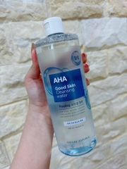 (Không vỏ) Nước tẩy trang da dầu mụn Nature Republic Good Skin Cleansing Water AHA - Mineral 500ml chính hãng