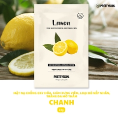 Miếng Mặt Nạ Pretty Skin Chanh Lemon Total Solution Essential Sheet Mask 23g