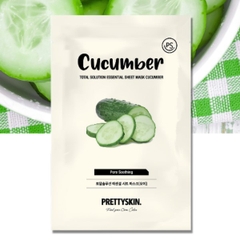 Miếng Mặt Nạ Pretty Skin Dưa Leo Cucuber Total Solution Essential Sheet Mask 23g
