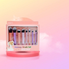 Bộ cọ trang điểm set 8 cây Jary Make Up Brush - màu cầu vồng kèm túi đựng da PU cao cấp chính hãng