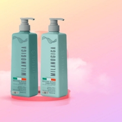 Combo dầu gội dầu xả hương nước hoa Milanogica Moisture Repair - phục hồi hư tổn, kích mọc tóc 725ml