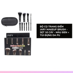 Bộ cọ trang điểm Jary Make Up Brush - Set 10 cây kèm túi da PU cao cấp nhỏ gọn , tiện lợi chính hãng