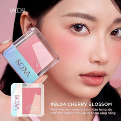 Phấn má hồng bắt sáng Vacosi Flaso Blush Set - phấn trang điểm siêu mịn Vacosi bền màu chính hãng